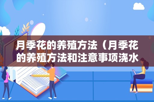 月季花的养殖方法（月季花的养殖方法和注意事项浇水）