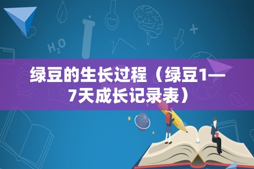 绿豆的生长过程（绿豆1—7天成长记录表）