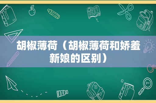 胡椒薄荷（胡椒薄荷和娇羞新娘的区别）