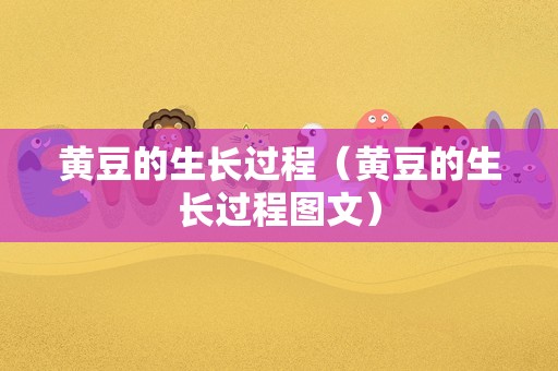 黄豆的生长过程（黄豆的生长过程图文）