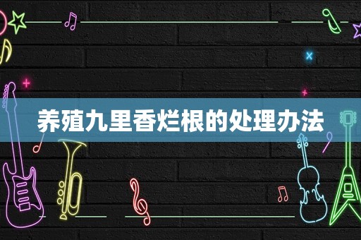 养殖九里香烂根的处理办法