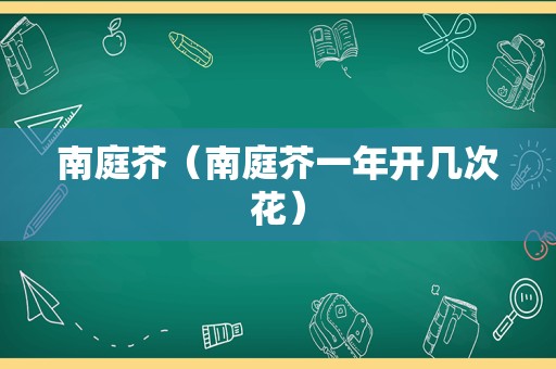 南庭芥（南庭芥一年开几次花）