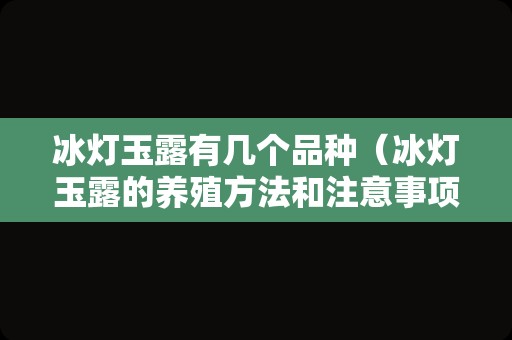 冰灯玉露有几个品种（冰灯玉露的养殖方法和注意事项）