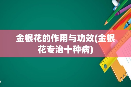 金银花的作用与功效(金银花专治十种病)