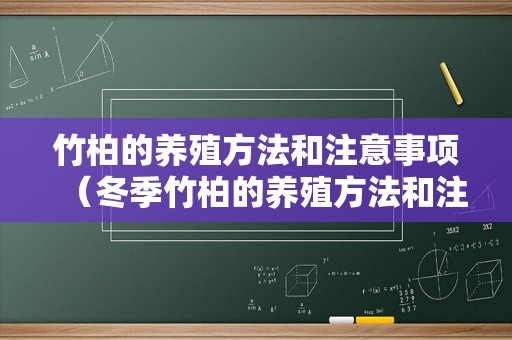 竹柏的养殖方法和注意事项（冬季竹柏的养殖方法和注意事项）